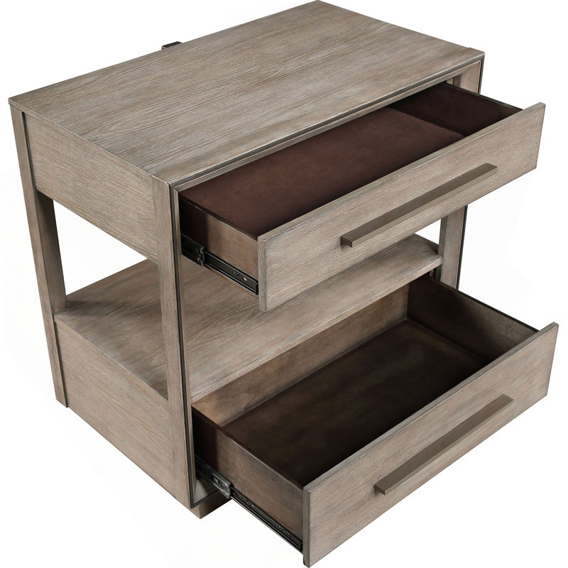 Table de chevet 2 tiroirs Prescott