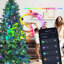 Arbre de Noël de 9 pi avec 620 lumières à DEL contrôlées par le Wi-Fi, 1721 pointes, 38 fonctions, synchro musicale pour les fêtes de fin d'année avec des motifs d'éclairage intelligents et un support en métal-1922579723