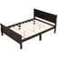Grand lit plateforme en bois avec tête et pied de lit Classic Design-1388801047