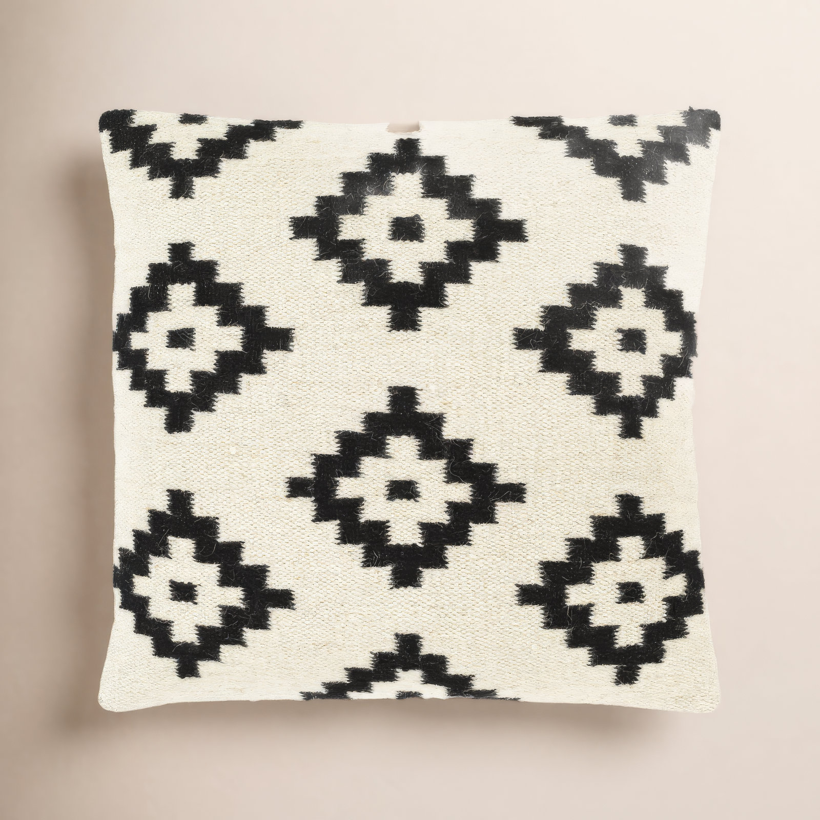 Jada Geometric Wool Throw Pillow, Polyester/Polyfill