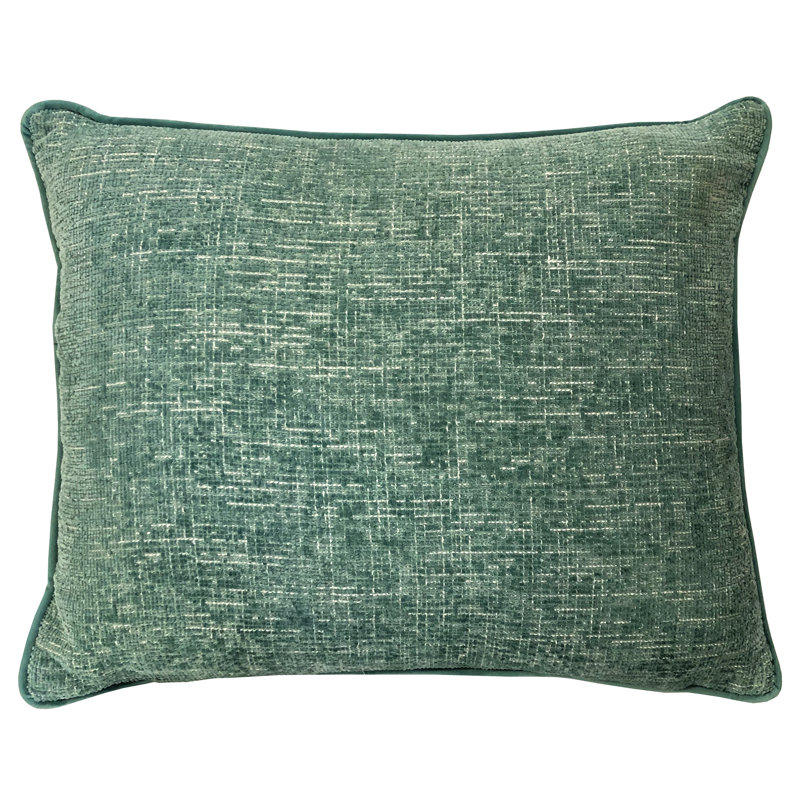 Ewoud Feather Throw Pillow, Light Green