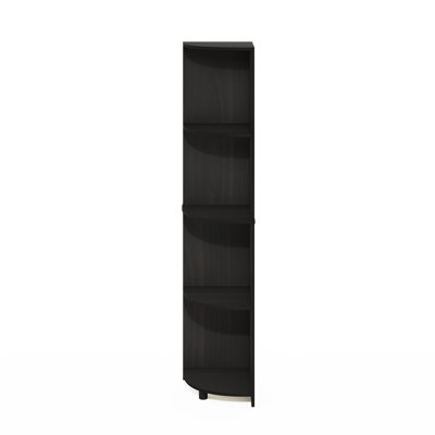 Sharee 4-Tier Corner Shelf Bookcase, Bookshelf, Espresso