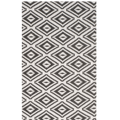 Tapis gris en coton Mission Viejo
