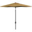 Parasol d'extérieur 6,5 'x 10', parasol de table de patio avec inclinaison efficace, manivelle à bouton-poussoir, café, manivelle rectangulaire polyvalente 50 et protection 50+ pour