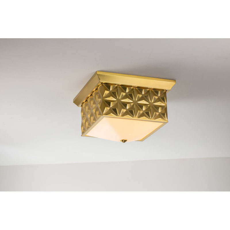 Juleah Square Flush Mount, Gold
