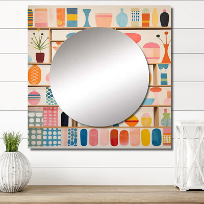 Miroir mural de salon abstrait Sariol