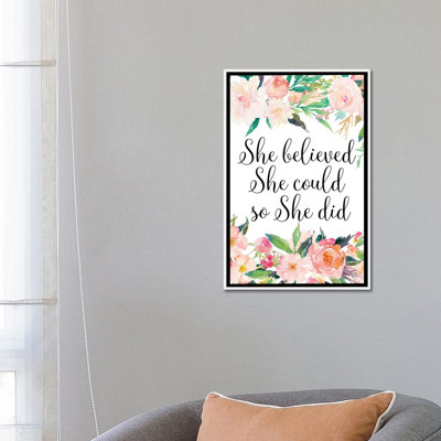 " She Believed She Could So She Did " by Eden Printables