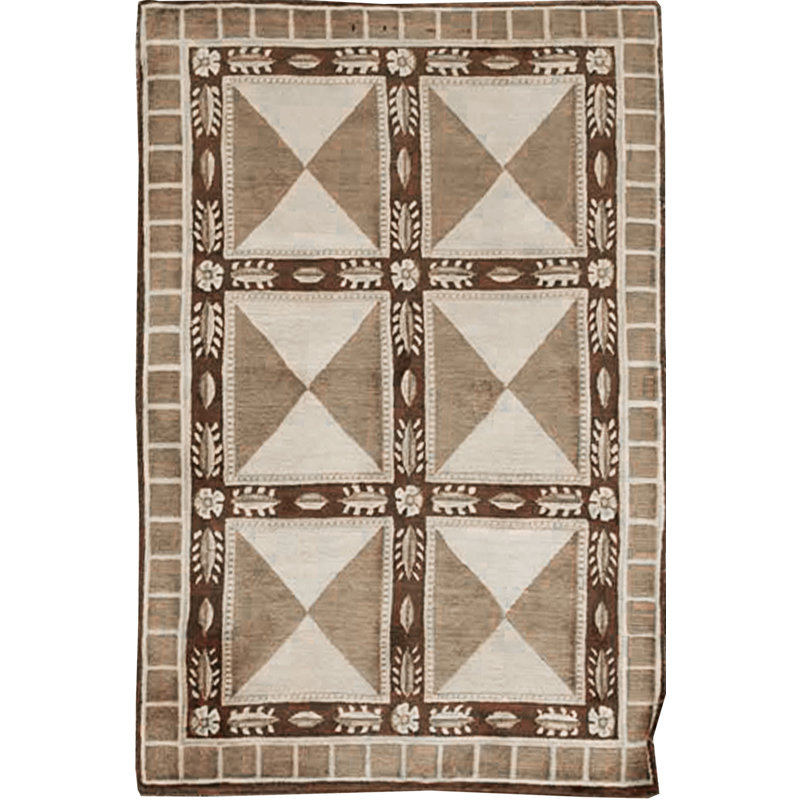 Hand-Knotted High-Quality Beige Area Rug