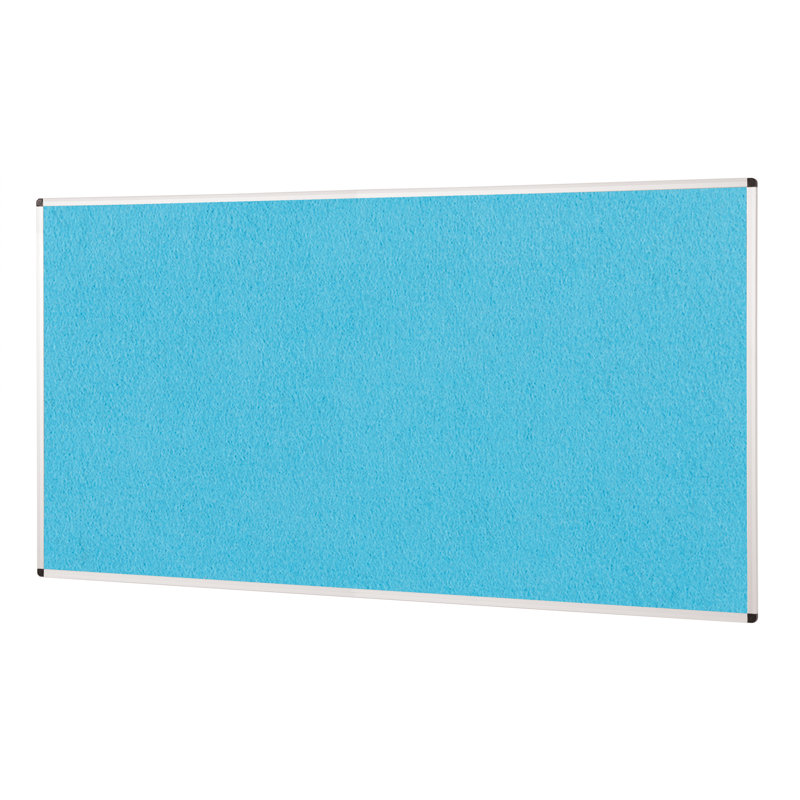 Wall Mounted Bulletin Board, 60 cm H x 90 cm W x 1.2 cm D, Cyan