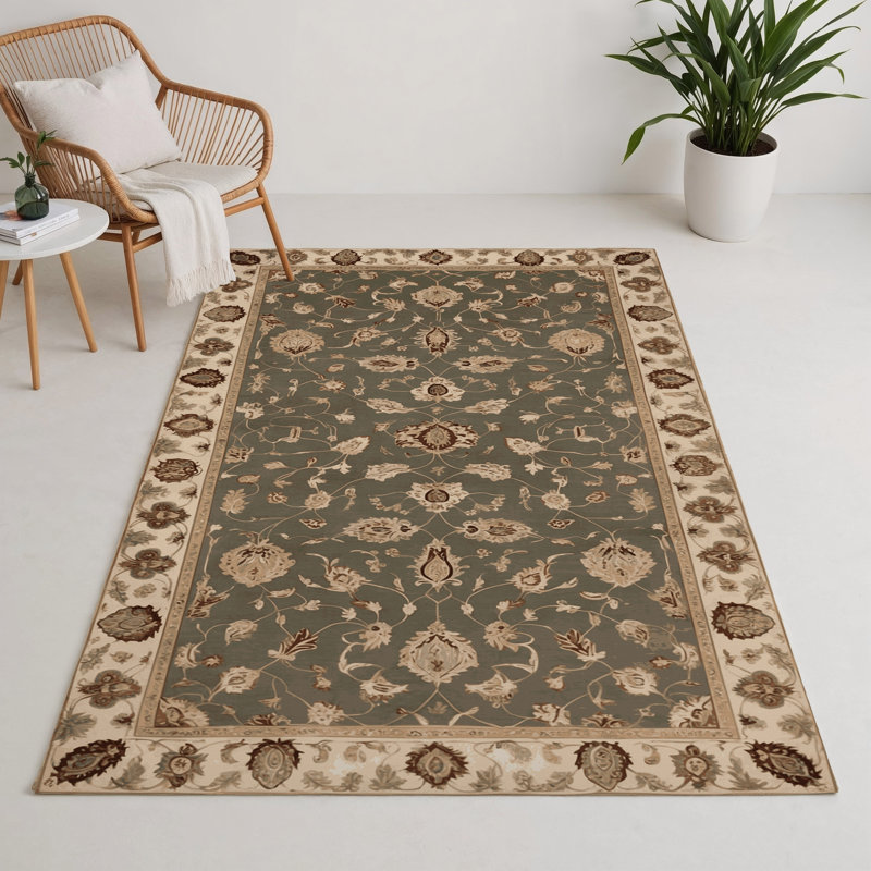 Tapis d'intérieur et d'extérieur brun Persian, Rectangle 9 pi x 12 pi