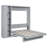 Ashen Murphy Bed with Shelves, Wardrobe & LED Light-121422759-115825684