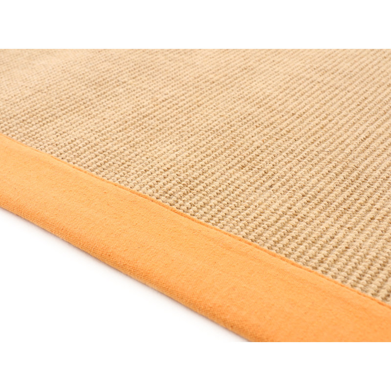 Sisal Hand Woven Orange Rug, Rectangle 200 x 290cm