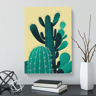 Cactus Cacti Digital - Wrapped Canvas