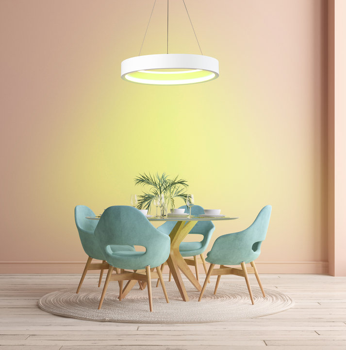 1 - Light Matte White LED Unique/Statement Pendant