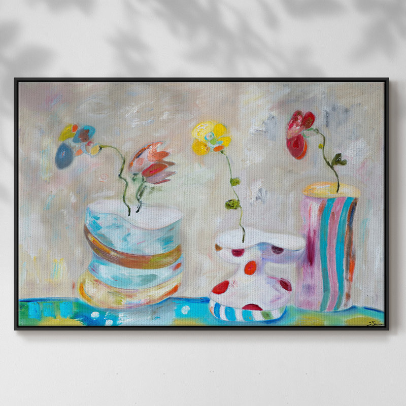 «Play Time», reproduction sur toile encadrée, H 27 po x l 41 po x P 2 po, Noir