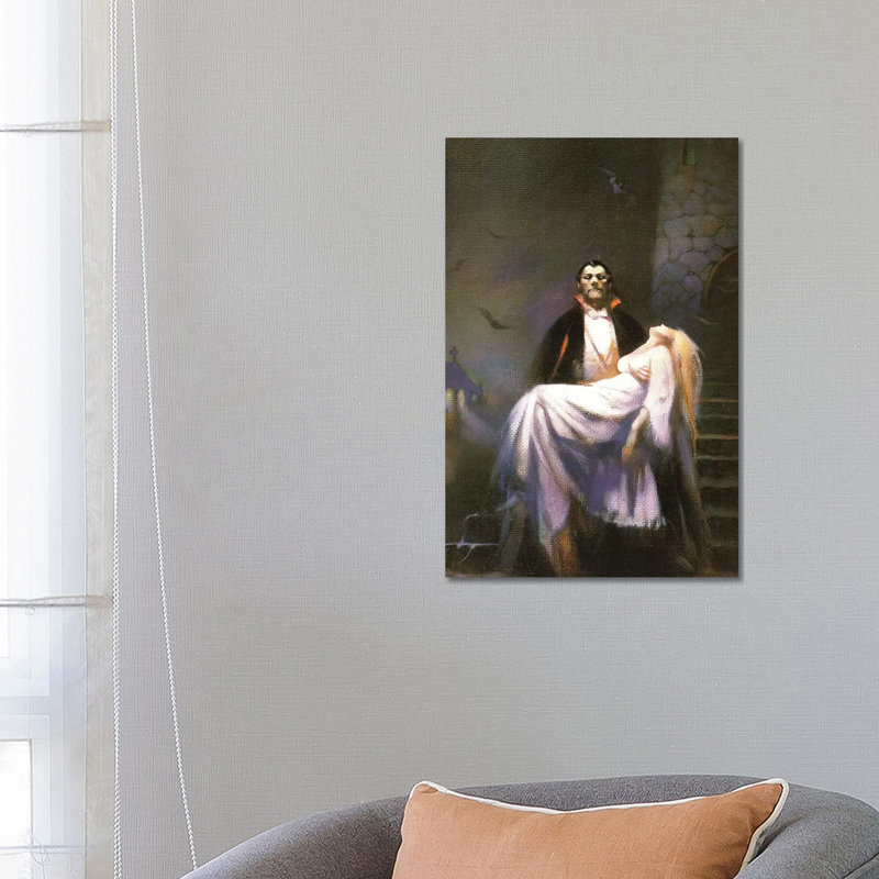 Dracula's Bride by Frank Frazetta - Print on Canvas, 66.04 cm H x 45.72 cm W x 3.175 cm D, Wrapped Canvas