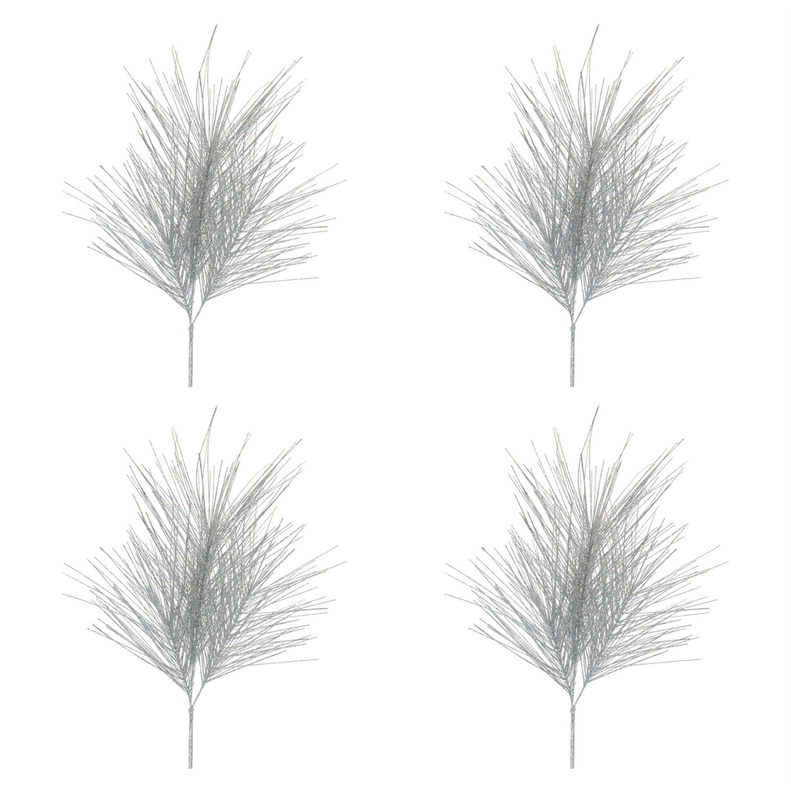 Glittered Pine Spray (Set of 4)