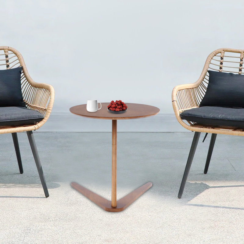 Table d'appoint 20 po, Brun