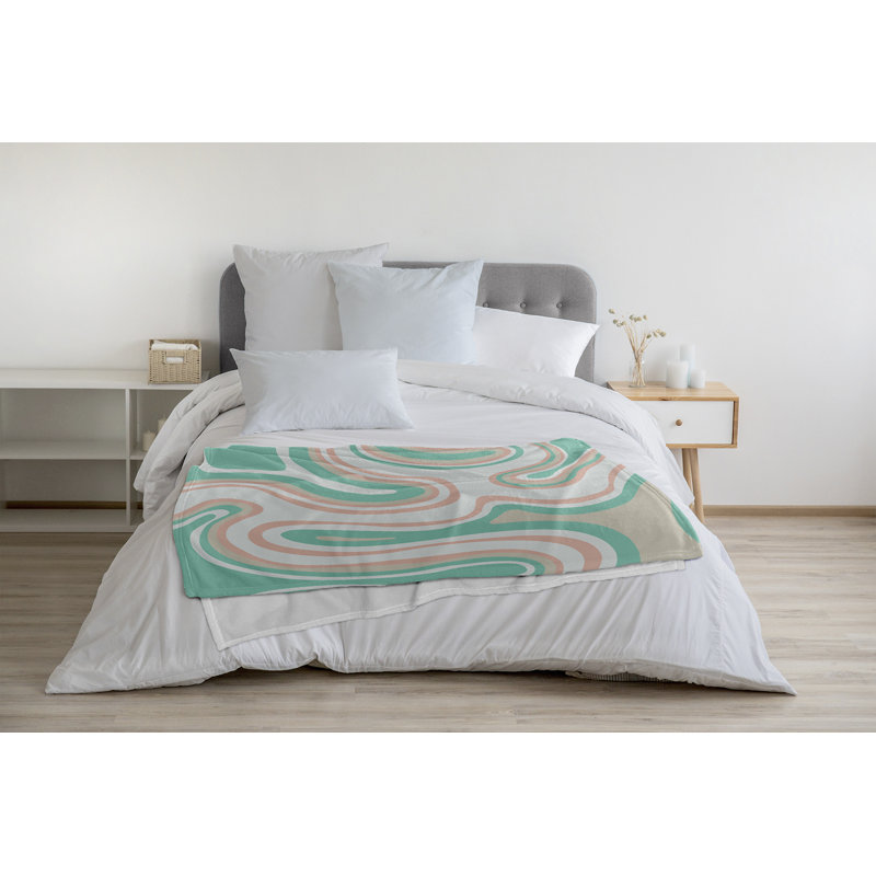 Agate Spring Throw Blanket, 50" W x 60" L, Spring Green