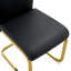 Ensemble de 6 chaises de salle à manger en faux cuir Rheese Modern avec base en métal et poignée supérieure-2108360531-2144945722-2132485983