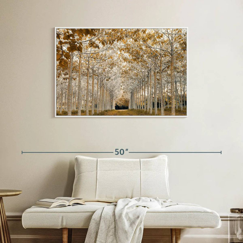 Or blanc, Cadre flottant blanc, 40 po x 27 po