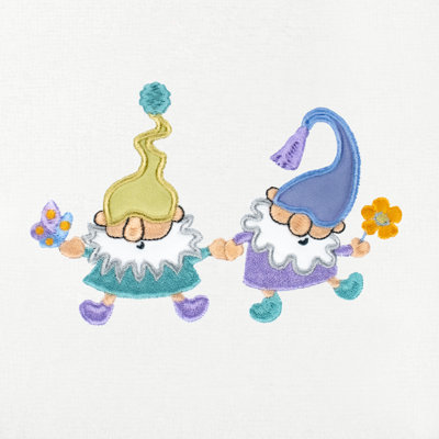  Spring Gnomes Turkish Cotton Hand Towel