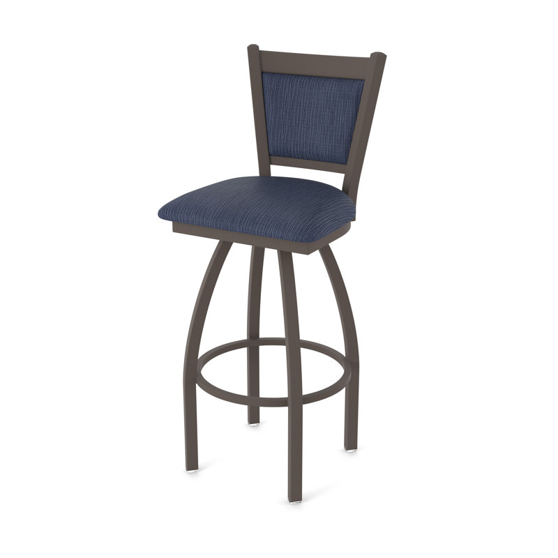 Tabouret pivotant Hadleigh, Tabouret de comptoir (siège d'une hauteur de 25 p, Bronze, Tissu - ancre graphique