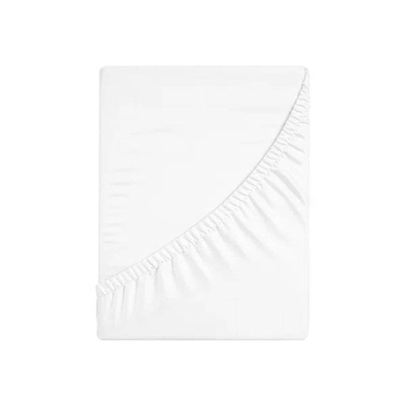 Drap-housse 100% coton Pavo, Grand, Blanc, Fits up to 20"
