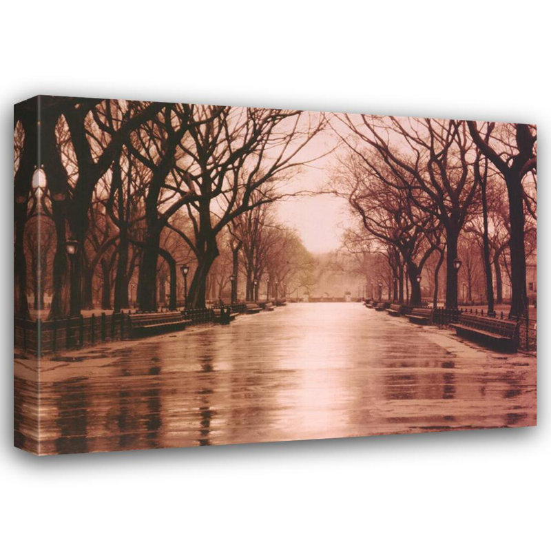 Jour de pluie - Central Park, H 17 po x l 24 po