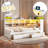 Modern Daybed With 2 Storage Drawers, Storage Cabinets, Led Light And Usb Ports-607620940