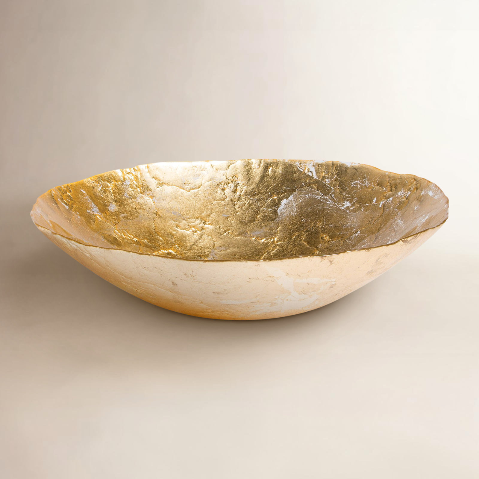 VIETRI Moon Handmade Glass Bowl, 3'' H x 12.5'' W x 12.5'' D