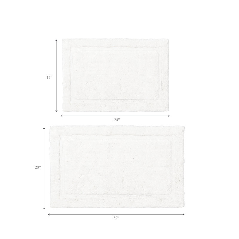 Rane Plush Bath Rug, White