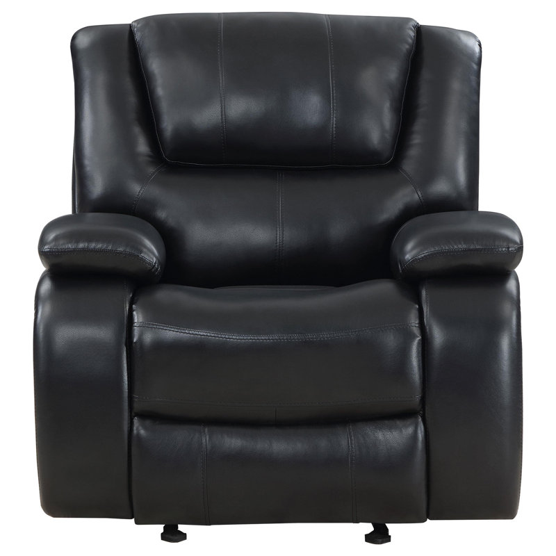 Fauteuil inclinable et oscillant rembourré Kells , Noir, noir, noir, noir