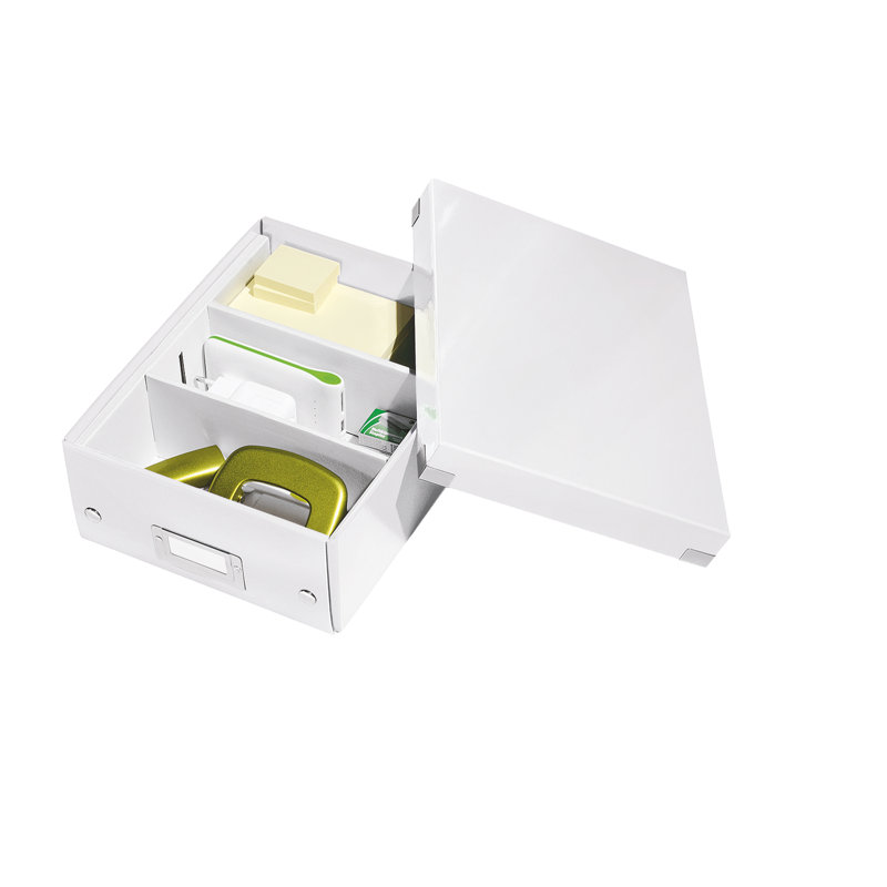 Leitz Decorative Bin, 22cm H x 10cm W x 28.2cm D, White