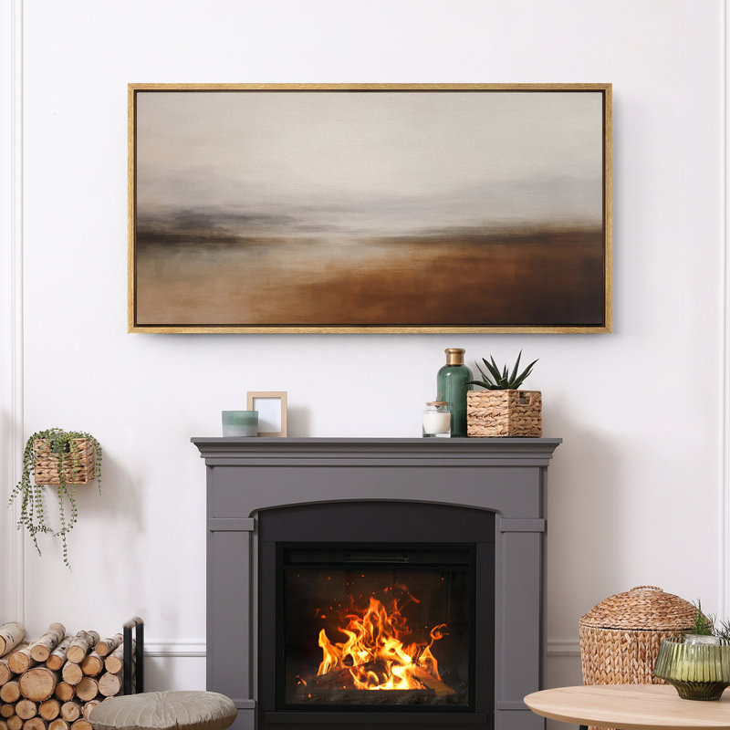Grande impression sur toile encadrée, impression de paysage abstrait pour la décoration intérieure moderne, Naturel