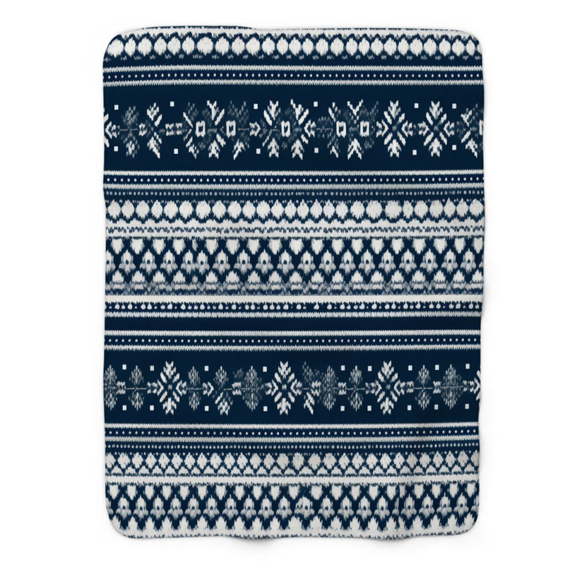 Cozy Patterns - 1 pièce Sherpa Premium, Grand lit