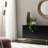 Leika Modern Glam Sculptural Metal and Aluminum Decorative Vase with Textured Striped Design and Organic Rim Detailing-768187556