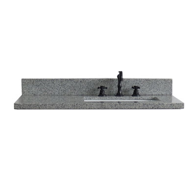 Tangular 37'' Stone Single Bathroom Vanity Top with Sink