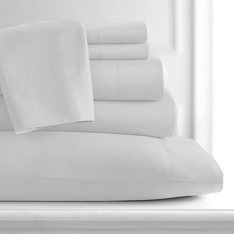 Polo World Network Microfiber Sheet Set, Gray, King Sheet Set with 2 Fitted Sheets 4 Pillowcases