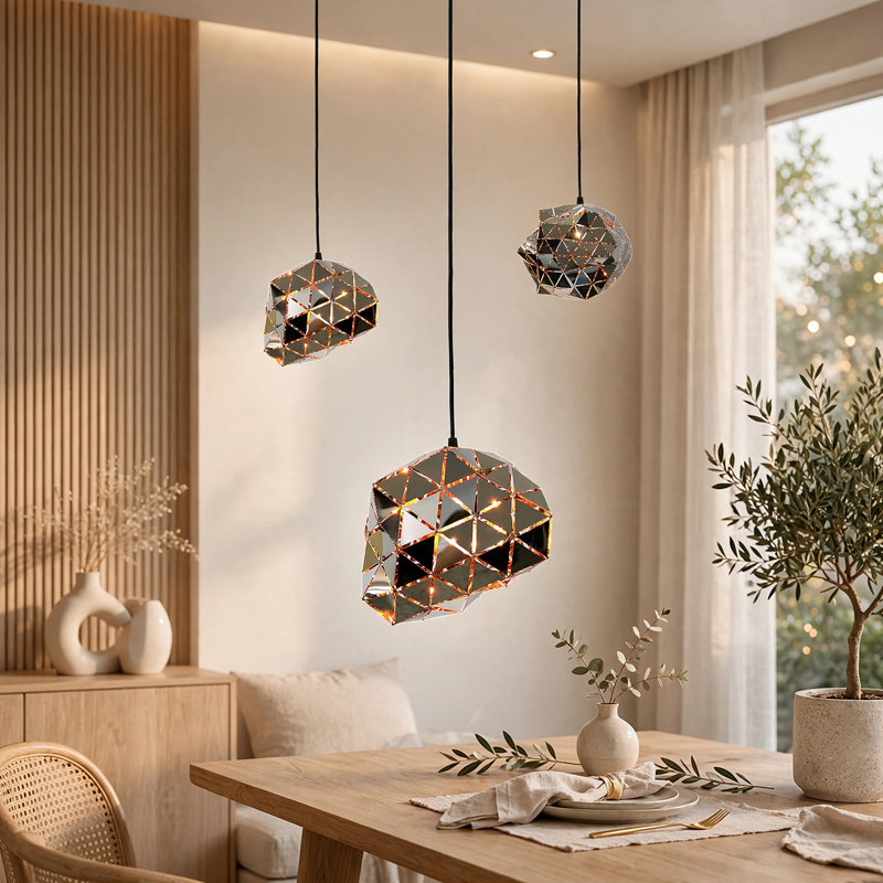 1 - Light Unique/Statement Pendant, 30cm H x 30cm W x 30cm D