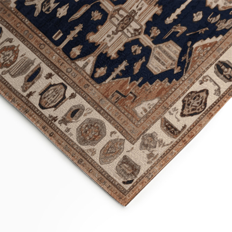 Tapis turc intérieur et extérieur brun, Rectangle 5 pi x 7 pi