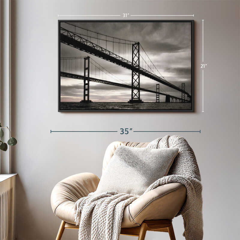 Impression sur toile Chesapeake Bridge, H 21 po x l 31 po