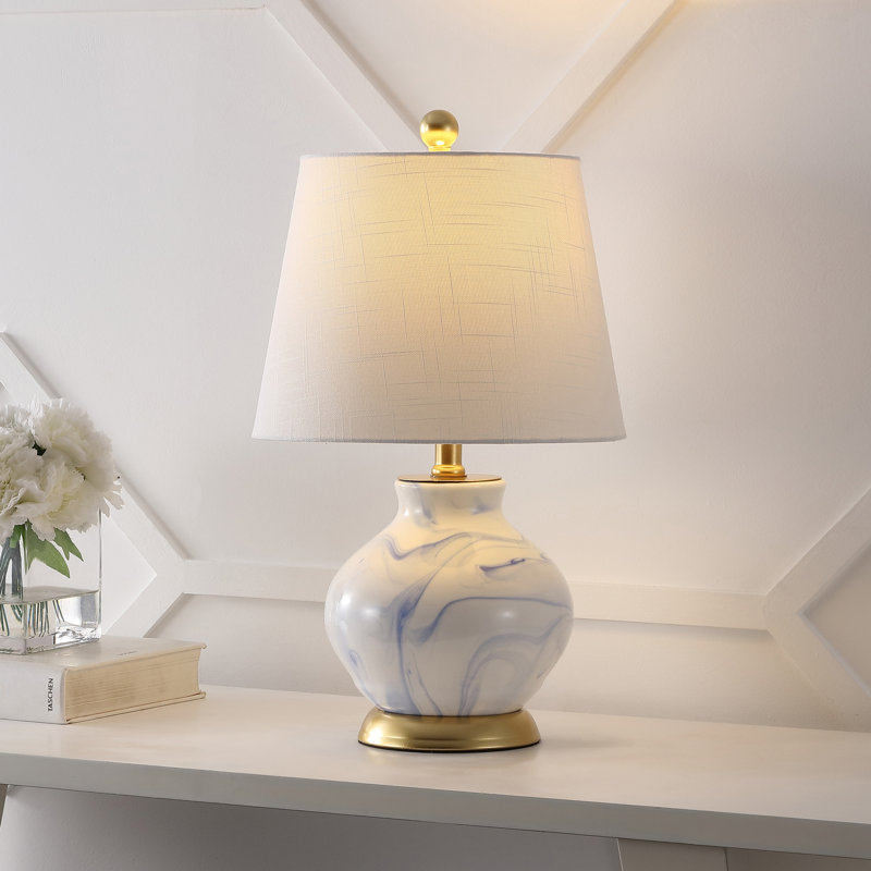 Lampe de table en céramique marbrée 21 po Larena