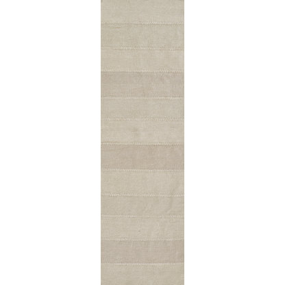 Koukila Linen Striped Area Rug in Beige