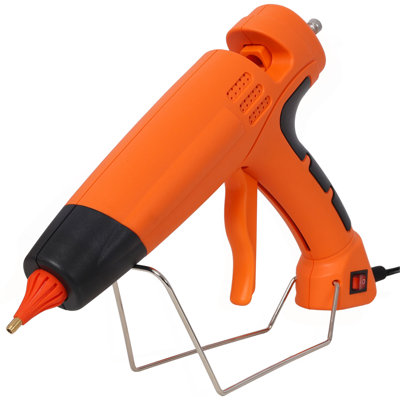 Hot Glue Gun, Professional Glue Gun with 4 Replacement Nozzles, DIY Craft Repair Thermo Tool with 24Pcs Highly Viscous Glue Sticks