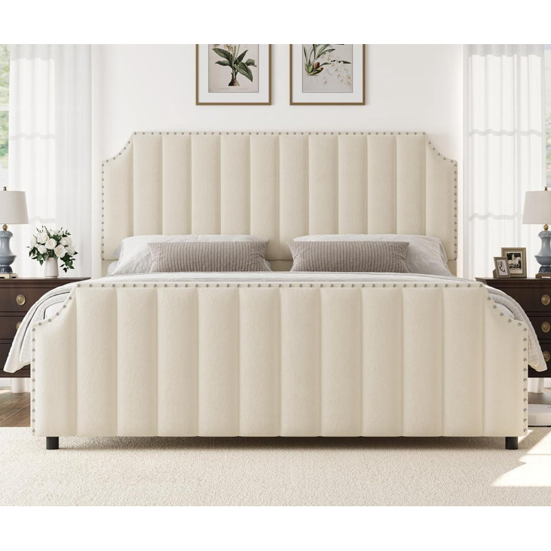 Lit Keslyn, Beige, Très grand