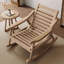 Chaise berçante moderne en bois massif rembourré