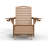 Firepit Chairs Wood Texture Foldable Adirondack Chair With Ottoman and adjustable backrest-692808080