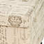 Lin beige avec tache cachée - Décoration contemporaine de style français en bois, assise pratique, finition de cadre, banc de rangement multifonctionnel pour la maison