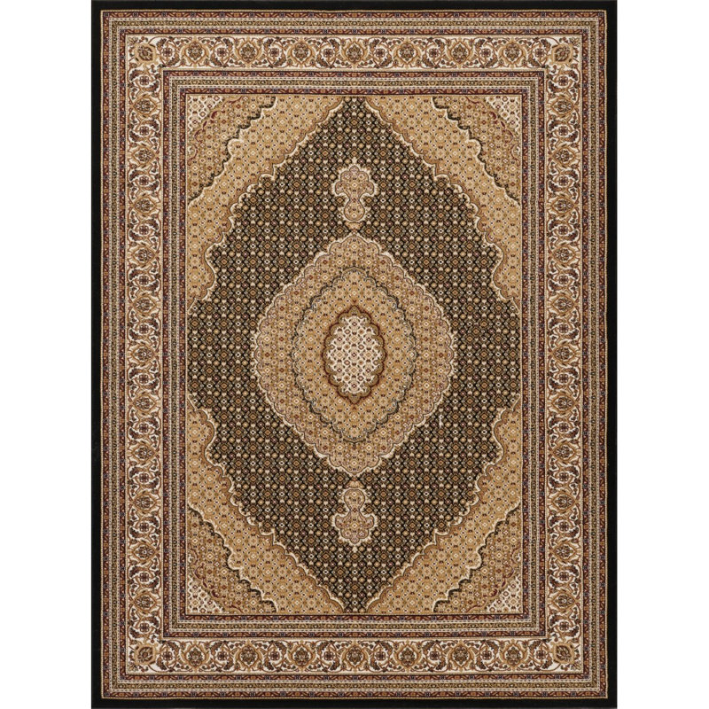 Manchester GC_HER5003 Black 2 Ft. 7 In. X 9 Ft. 10 In. Area Rug, Runner 2'7" x 9'10"